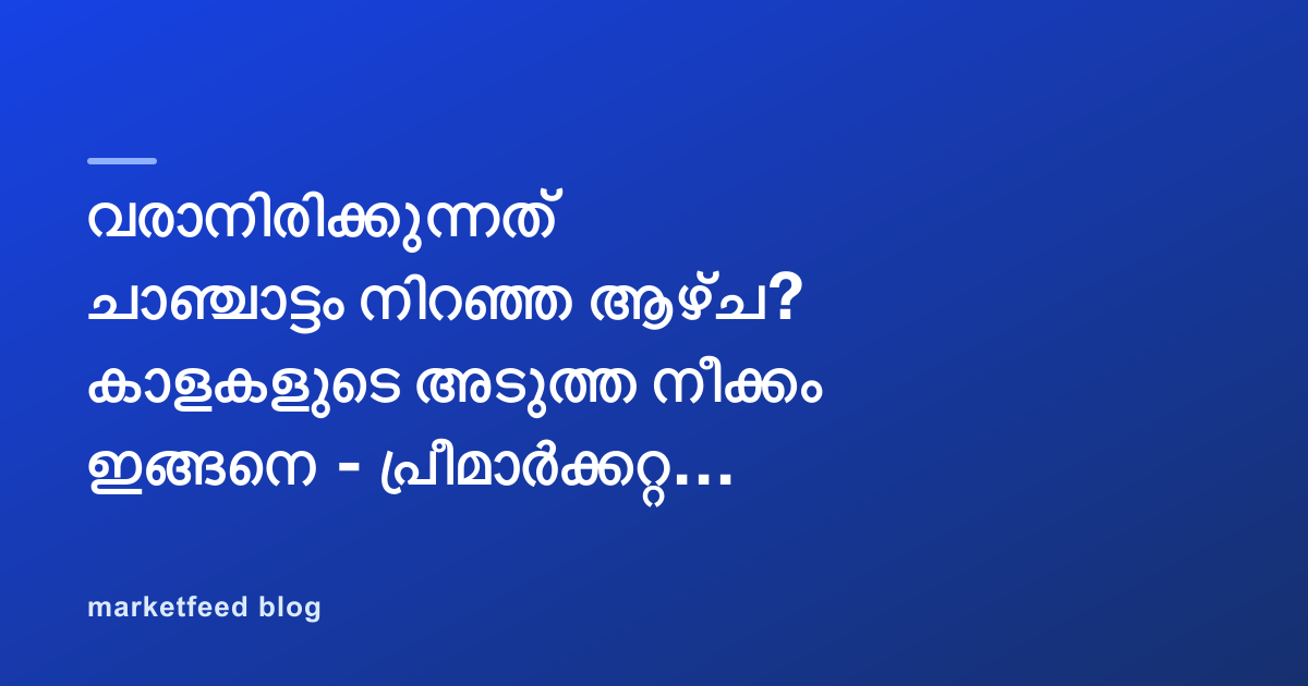 വരാനിരിക്കുന്നത്  ചാഞ്ചാട്ടം നിറഞ്ഞ ആഴ്ച? കാളകളുടെ അടുത്ത നീക്കം ഇങ്ങനെ  - പ്രീമാർക്കറ്റ് റിപ്പോർട്ട്